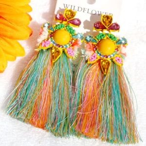 NEW! Boho Earrings Multi Tassel Drop Posts Wow!